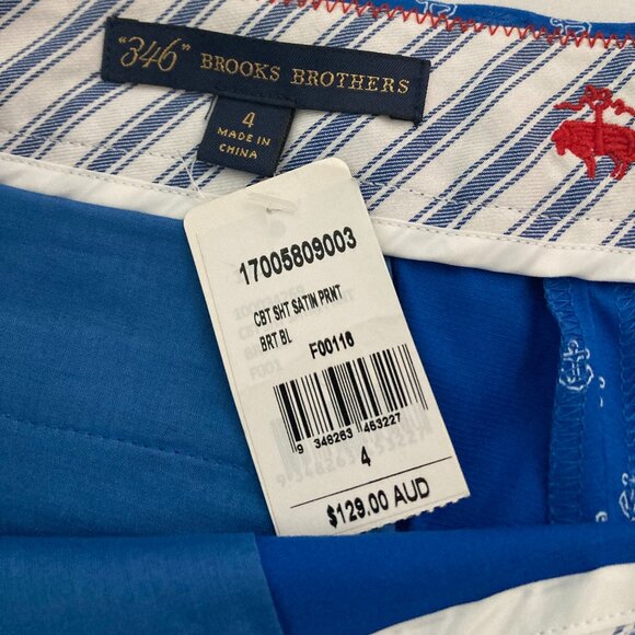 Brooks Brothers blue with white anchors - size 4 - Picture 3 of 6